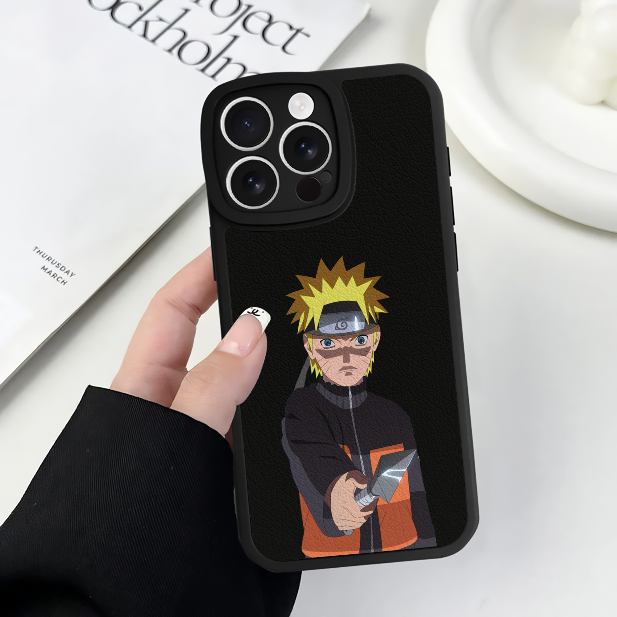 （画像用） NARUTO -ナルト- うずまき ナルト Uzumaki Naruto 【iPhone 16シリーズ対応】シリコンスマホケース（レザー調） 材質：シリコン